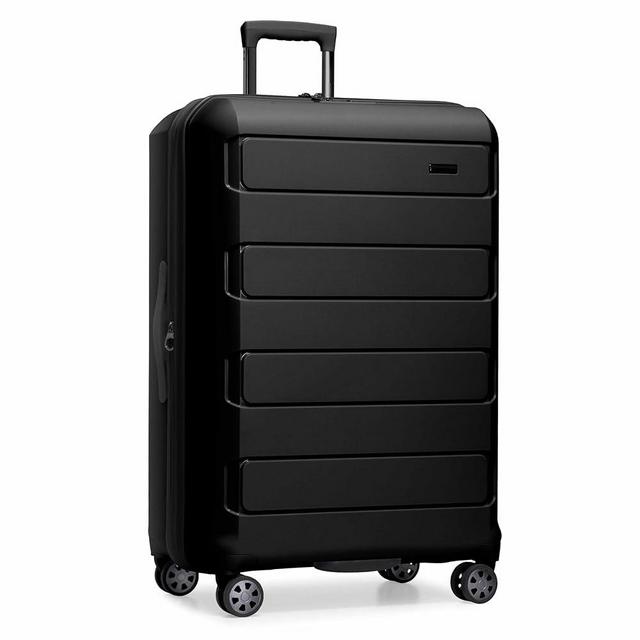 Traveler's Choice Pagosa Indestructible Hardshell Expandable Spinner Luggage, Black, 30" Large