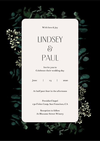 Terian Frame | Black | Zola Wedding Invitations