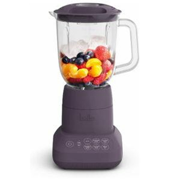 bella 10 Speed Countertop Blender, Juicer & Smoothie Maker, Fits-anywhere™ Kitchenware, Slim Flip & Store Design, Dishwasher Safe 48oz Capacity Pitcher & Lid, Stainless Steel Blade, 450 Watt, Plum