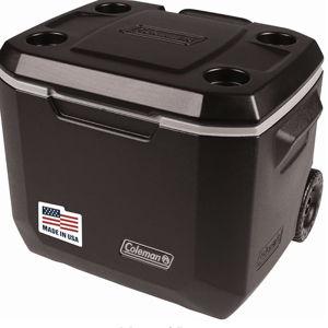 Coleman Xtreme 50qt Rolling Cooler with Wheels, Extra-Walled Insulation Keeps Ice up to 5 Days, Portable Wheeled Hard Chiller