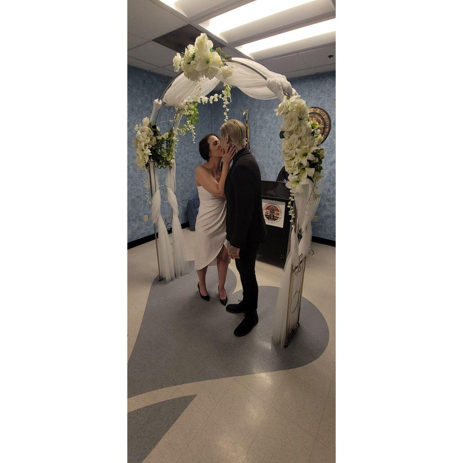 Saying "I do" the first time at our Civil Ceremony on October 12, 2023