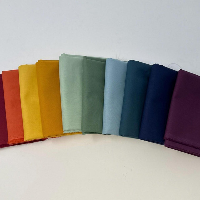 Jeweled Rainbow Fabric Bundle | Riley Blake Confetti Cottons Fat Quarters | 10 Piece Quilting Fabric Bundle | Quilt Fabric