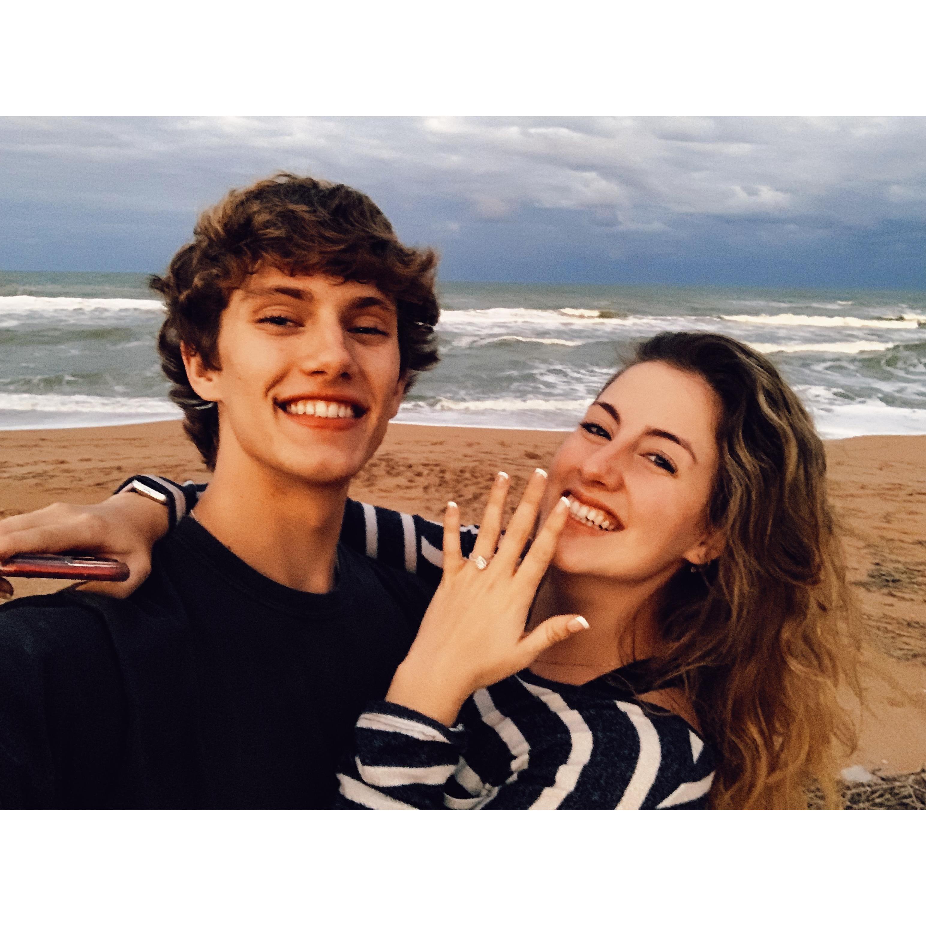 The first picture we took after getting engaged!!!