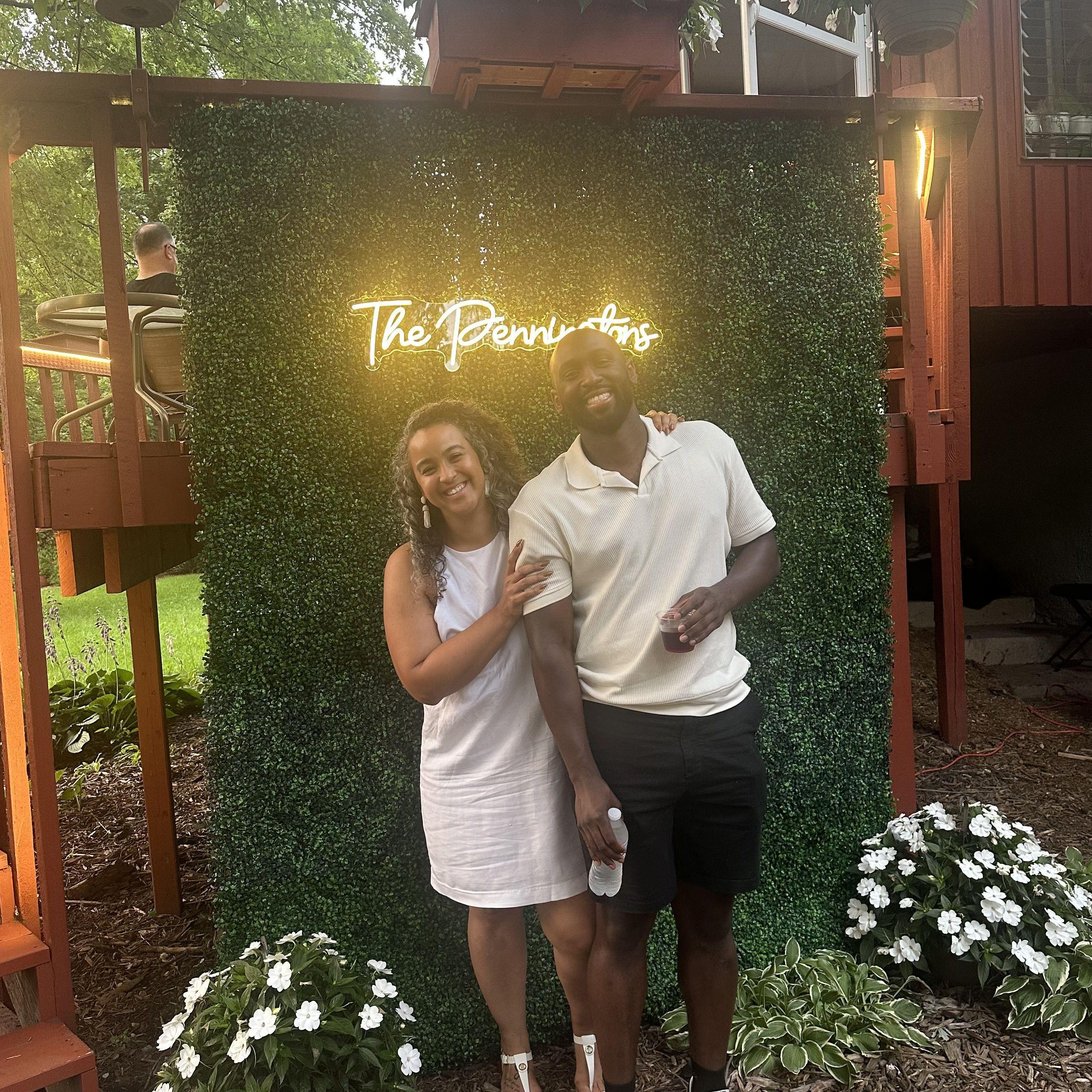 The future Mr. & Mrs. Pennington celebrating their engagement with family and friends.