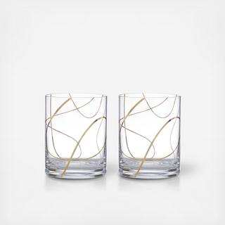 Mulberry Street Double Old Fashioned Glass, Set of 2