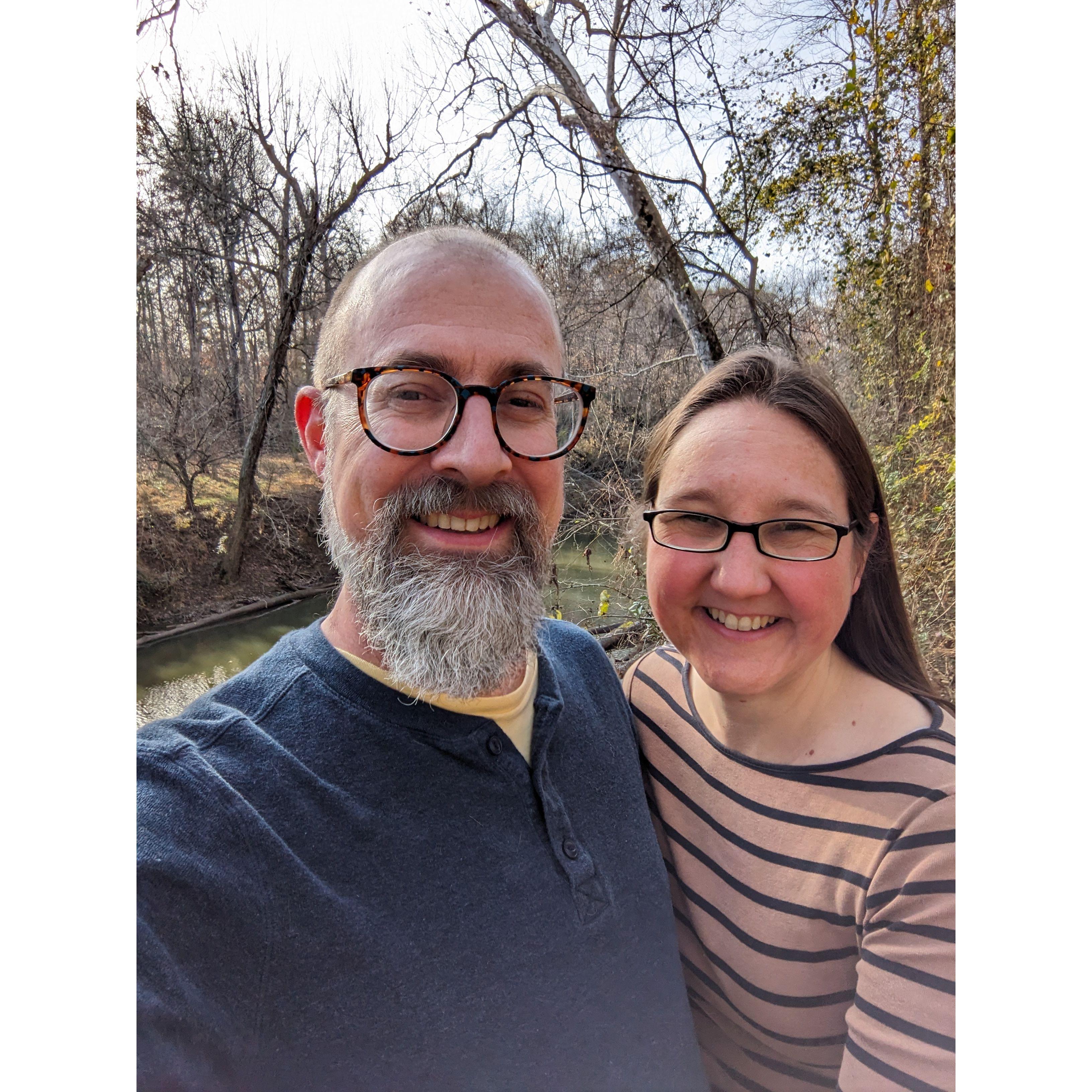 One of many hikes on the Eno River