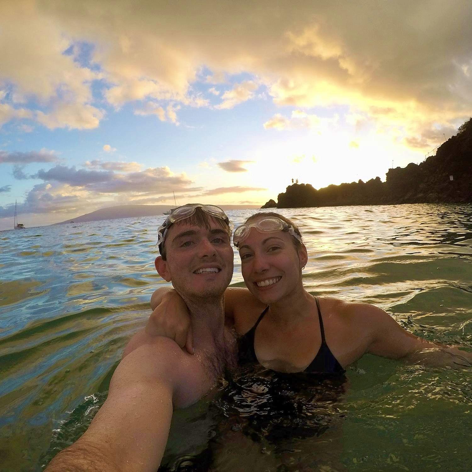 Sunset swim in Maui