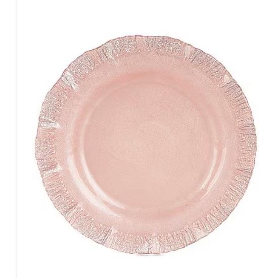 Southern Living 13" Ruffle Charger - Pink