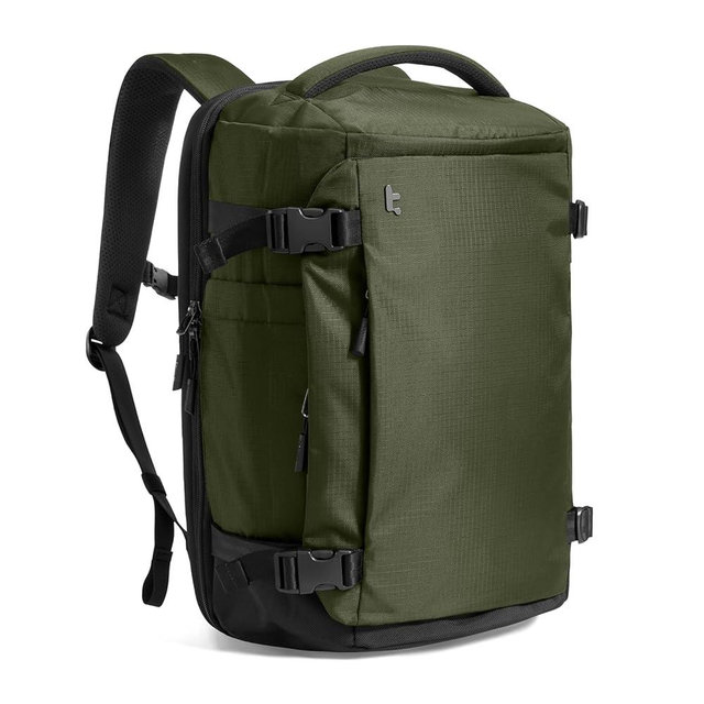 tomtoc Travel Backpack 40L, TSA Friendly Flight Approved Carry-on Luggage Hand Water-resistant Lightweight Business Rucksack, Durable Large Weekender Bag Daypack Fits 17.3 Inch Laptop