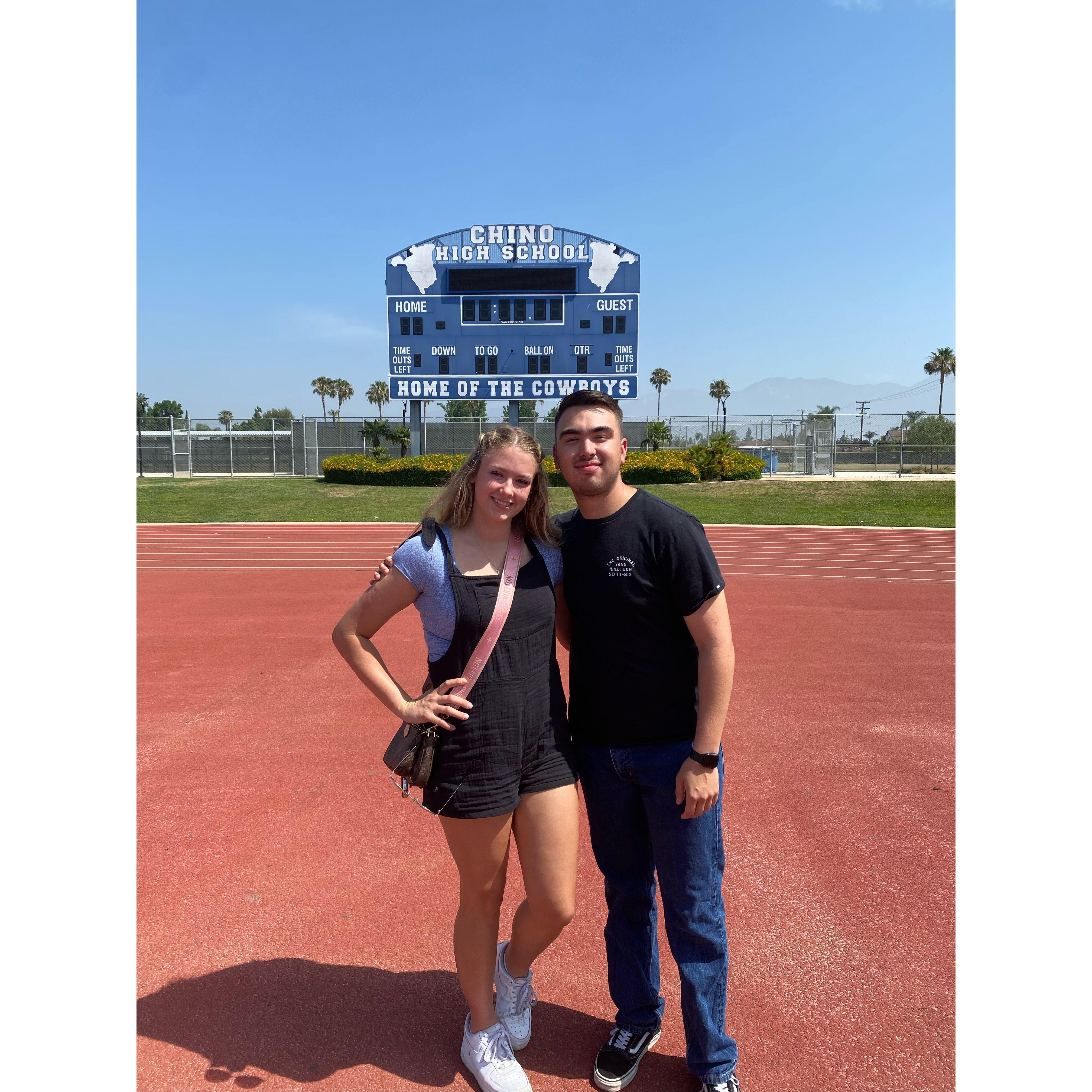 2022 At our High School where we graduated/starting dating at!