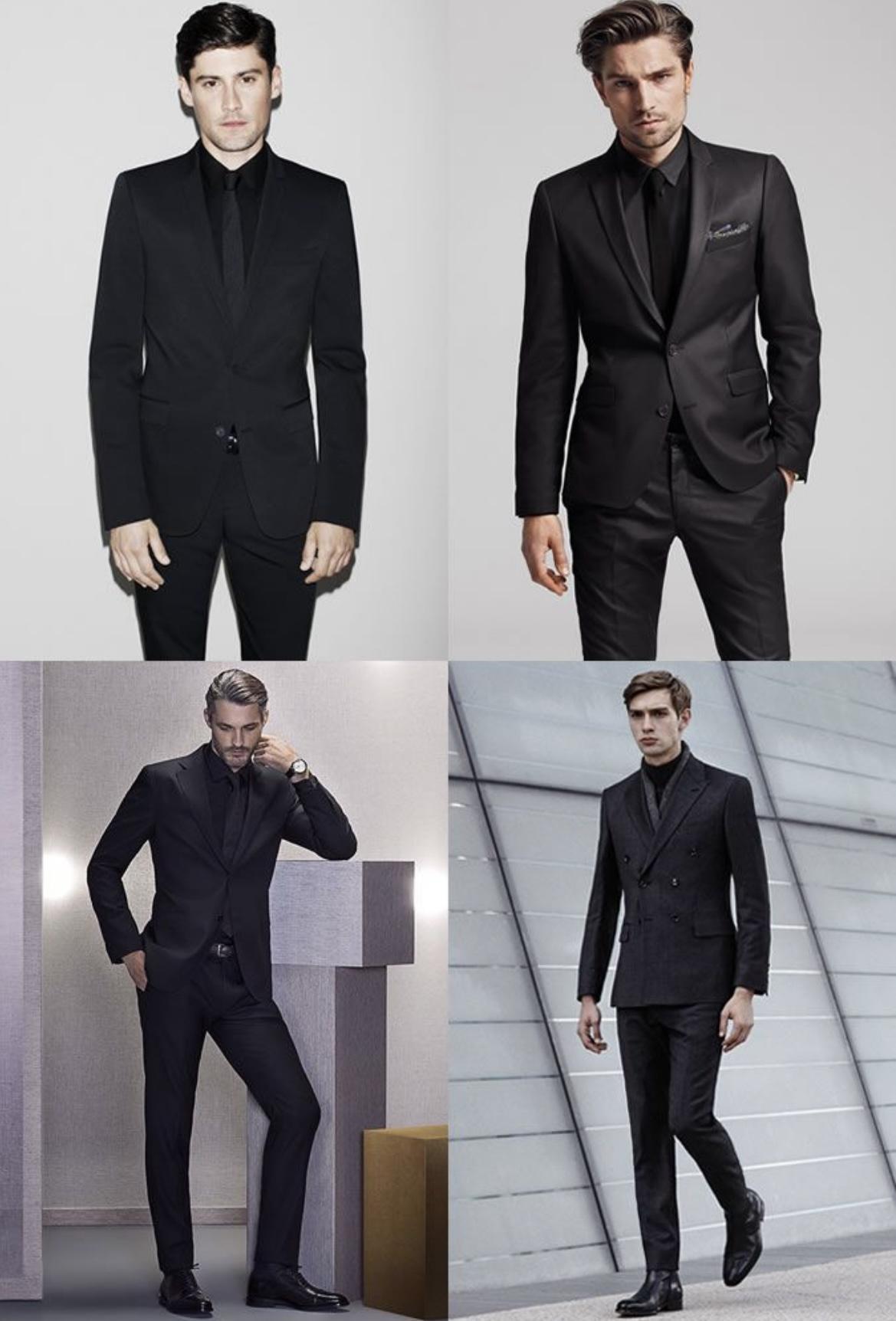 Example of Black Suit & Tie