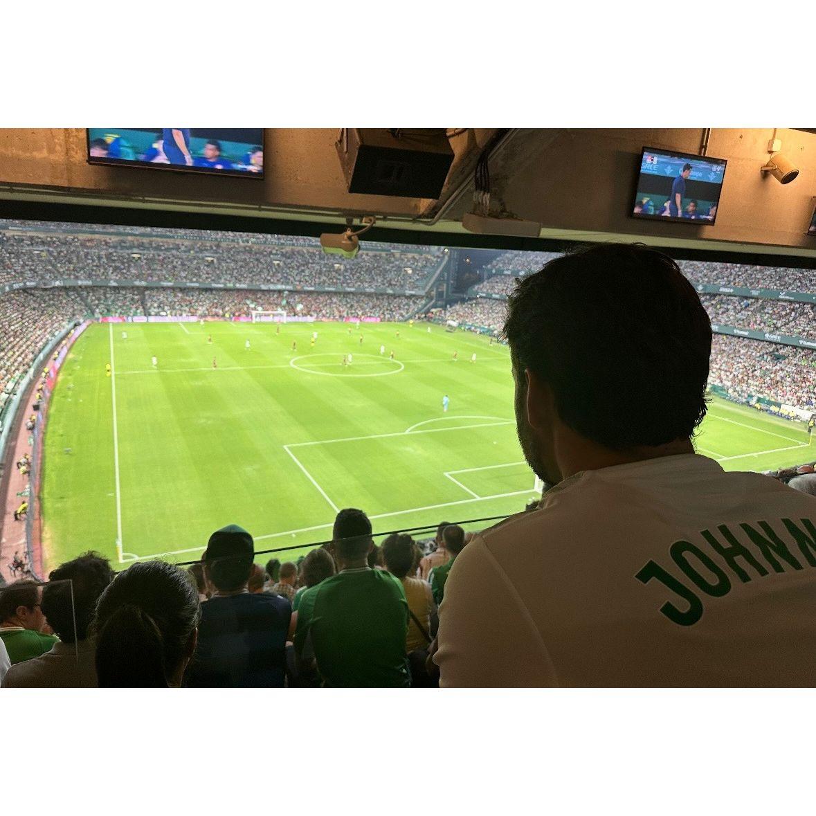 August 15, 2024 - We watched our first Spanish soccer game, where Betis played Girona. Tyler officially became a Betis fan!