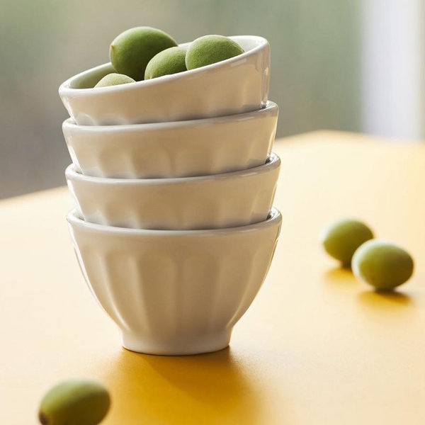 The Latte Stoneware Nut Bowls, Set of 4: Amelie Edition: Cream