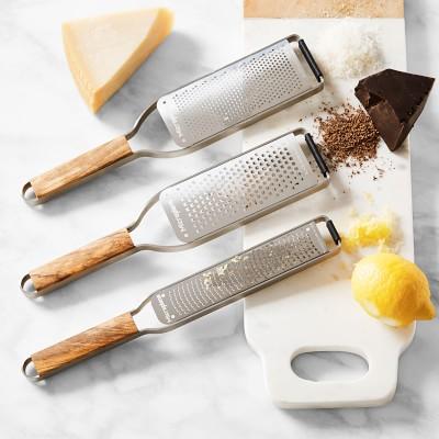 Microplane Olivewood-Handled Paddle Grater Set of 3