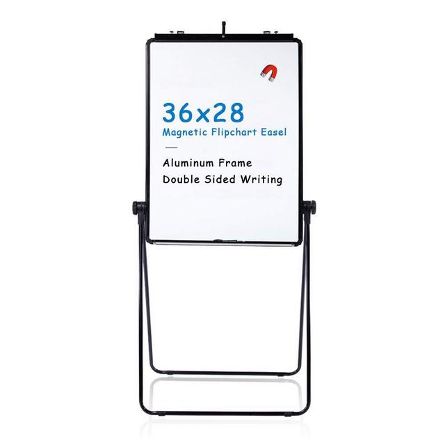 VIZ-PRO Double-Sided U-Stand Whiteboard, Magnetic Portable Dry Erase Easel Board, 28 X 36 Inches
