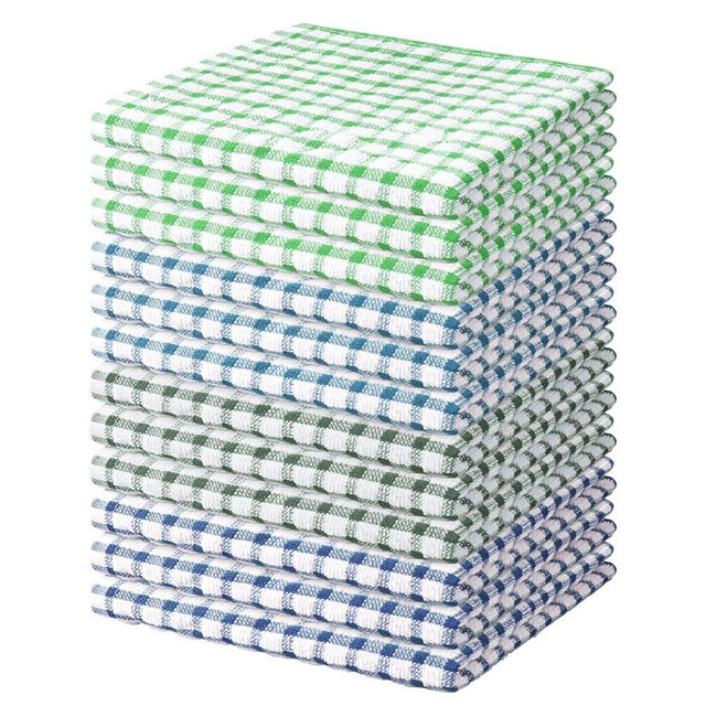 Nialnant 12 Pack Kitchen Dish Rags,100% Cotton Soft Absorbent Quick Drying Dish Cloths for Kitchen,Washing Dishes,Cleaning rags-11 x 11In