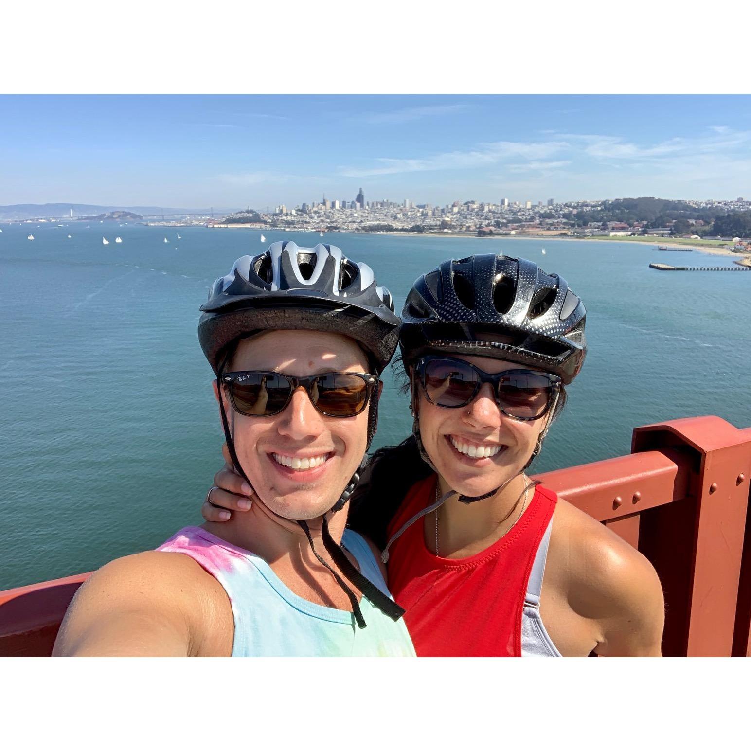When we visited Stephy in San Francisco & biked the Golden Gate Bridge