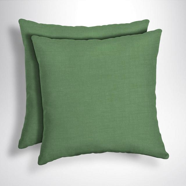 2pk Leala Texture Square Outdoor Throw Pillows Moss - Arden Selections