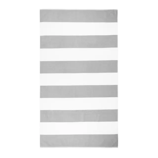 Caro Home Cabana Stripe Beach Towel in Grey