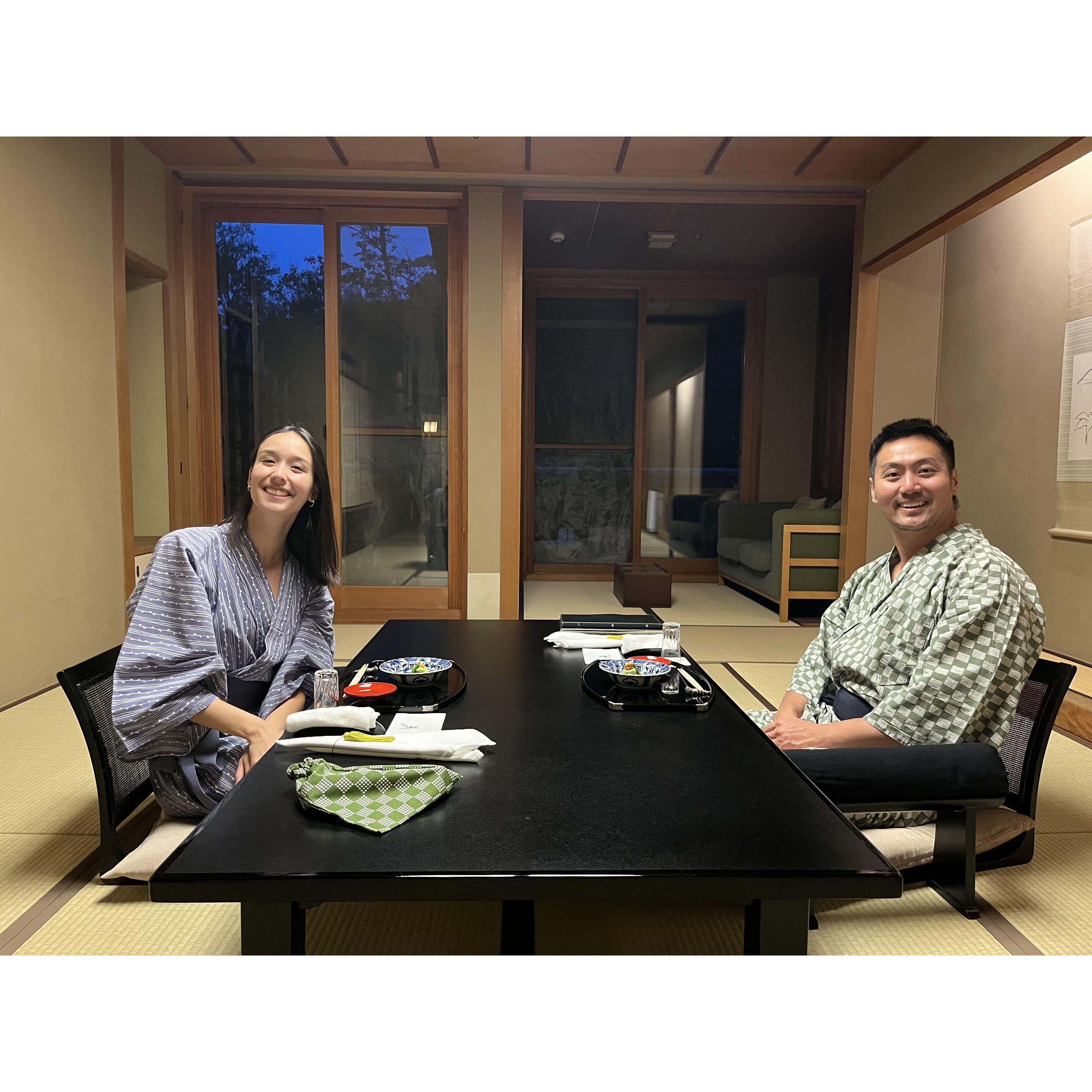 Our traditional Japanese engagement dinner.