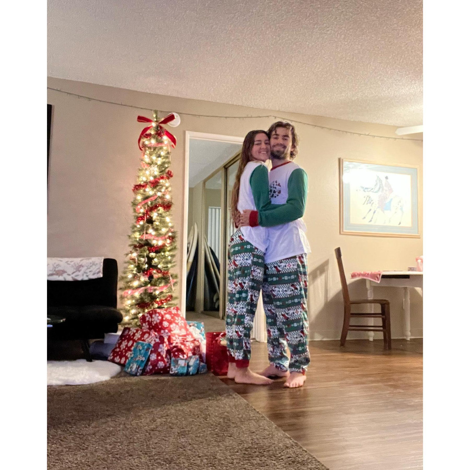 Our first Christmas together in our apartment!