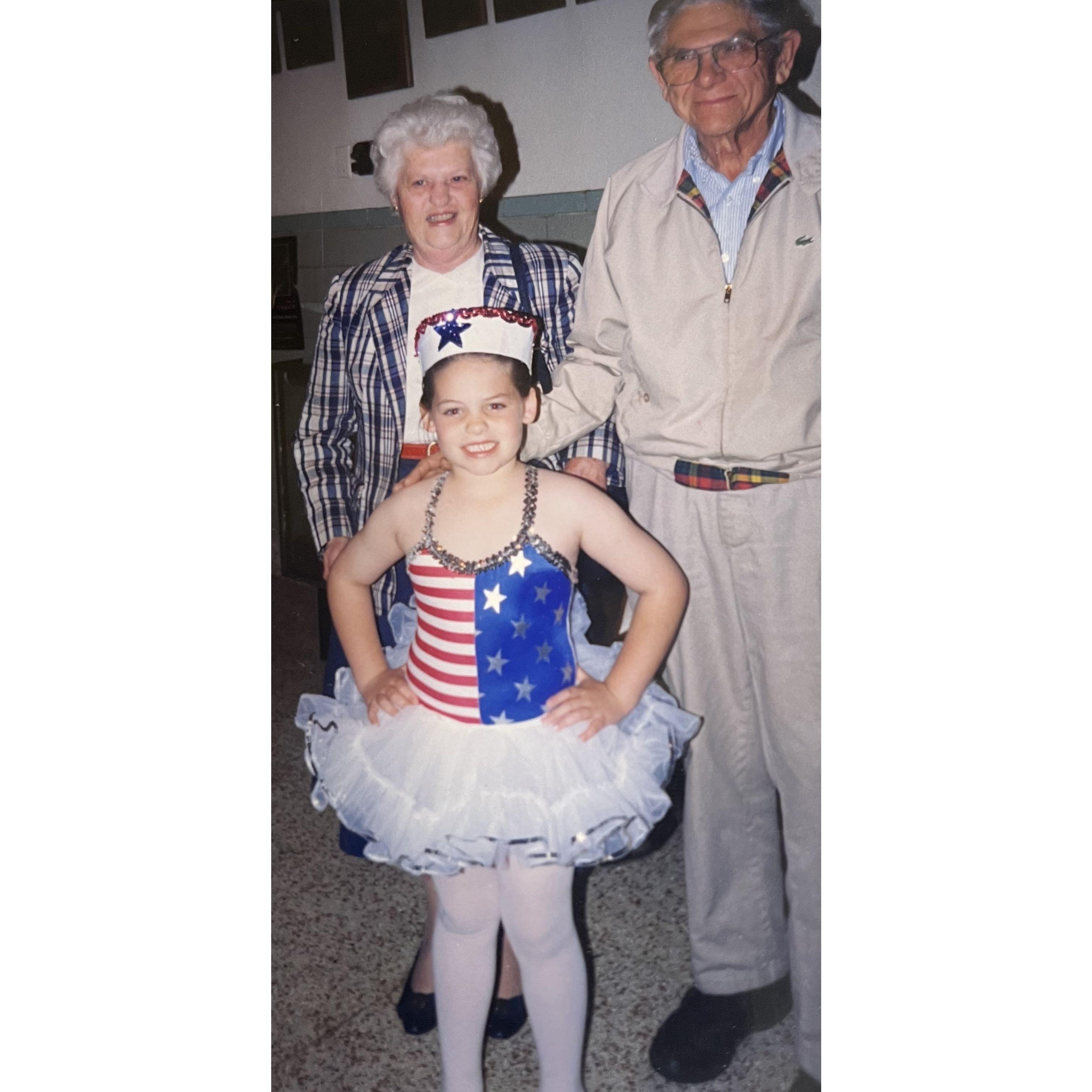 In loving memory of Sallie's "Pop" and "Granny" Vaughan, two of Sallie's biggest supporters in everything she participated in, especially dance. Their love, strength, and guidance continue on.