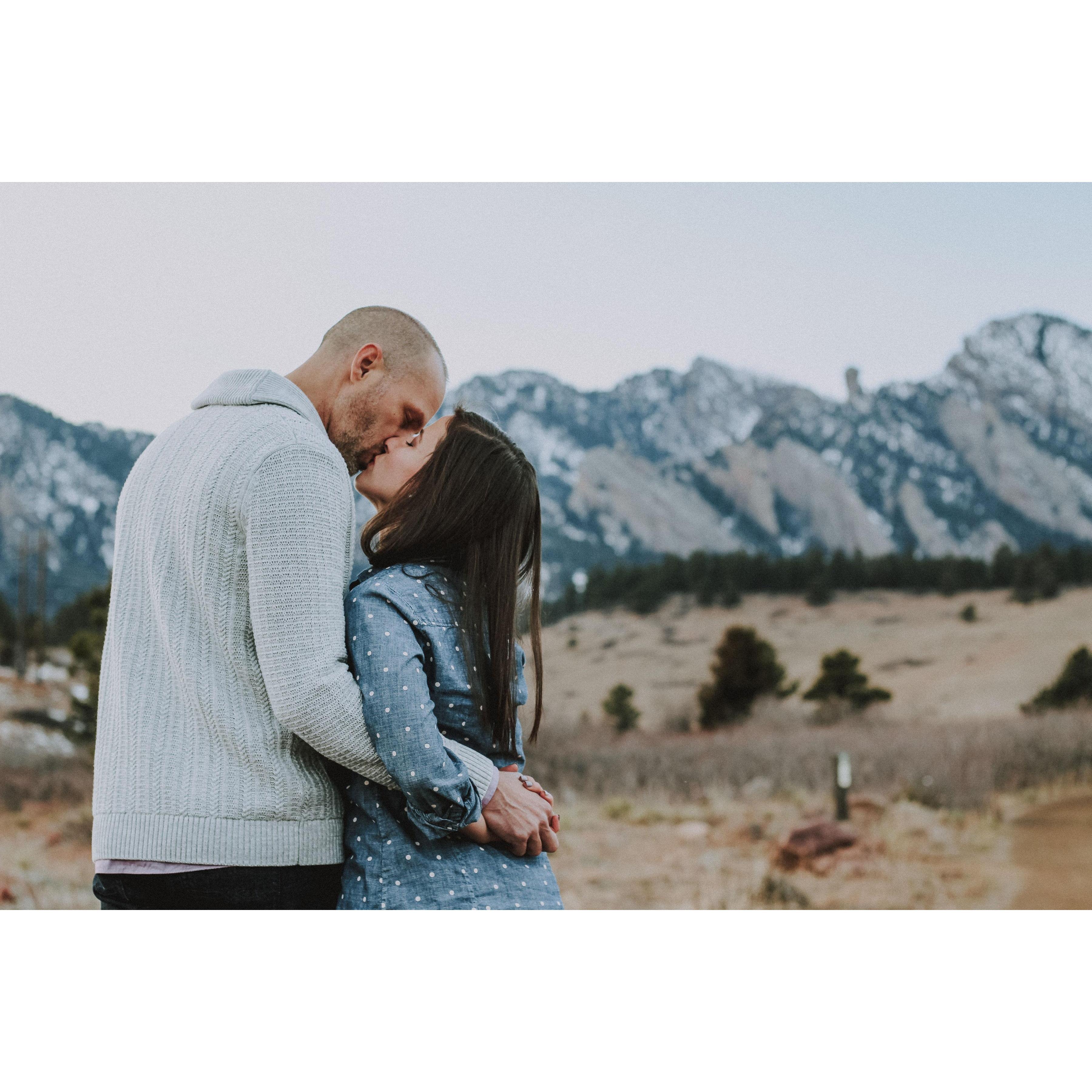 Engagement photo by Lindsay Haftner Photography in January, 2019.