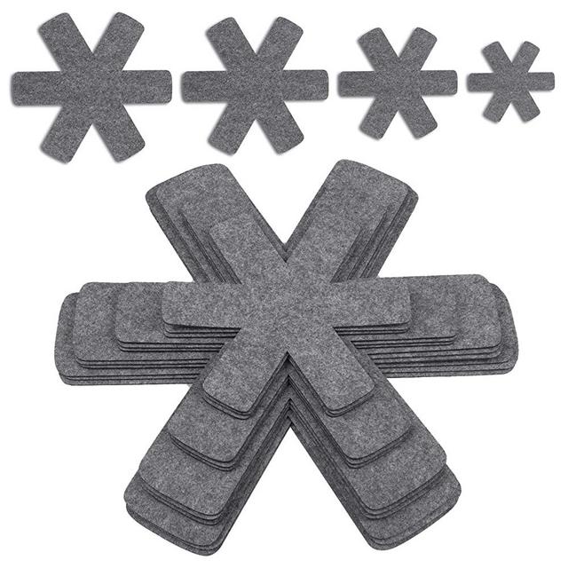 Pan Protectors for Stacking, Pot and Pan Protectors for Stacking, Pot Dividers Pads, Set of 16