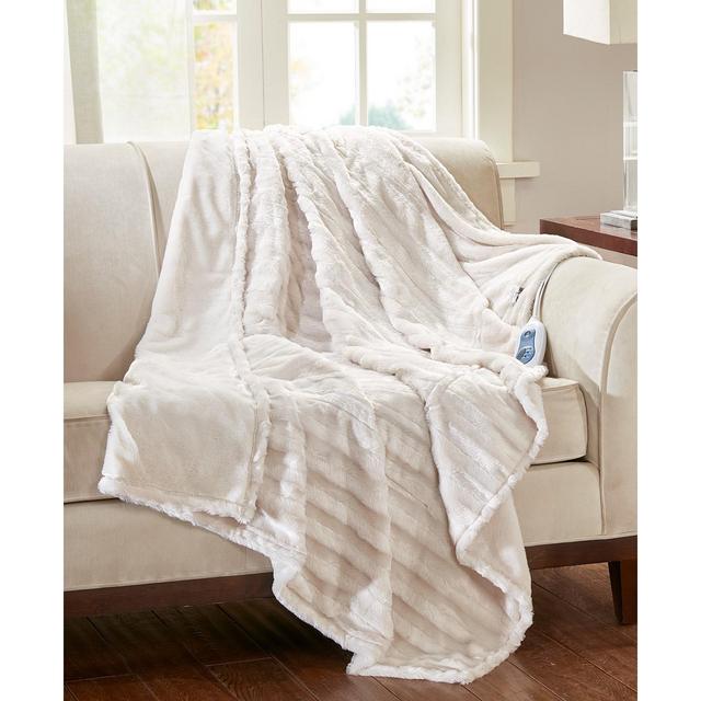 Beautyrest Duke Faux-Fur Electric Throw