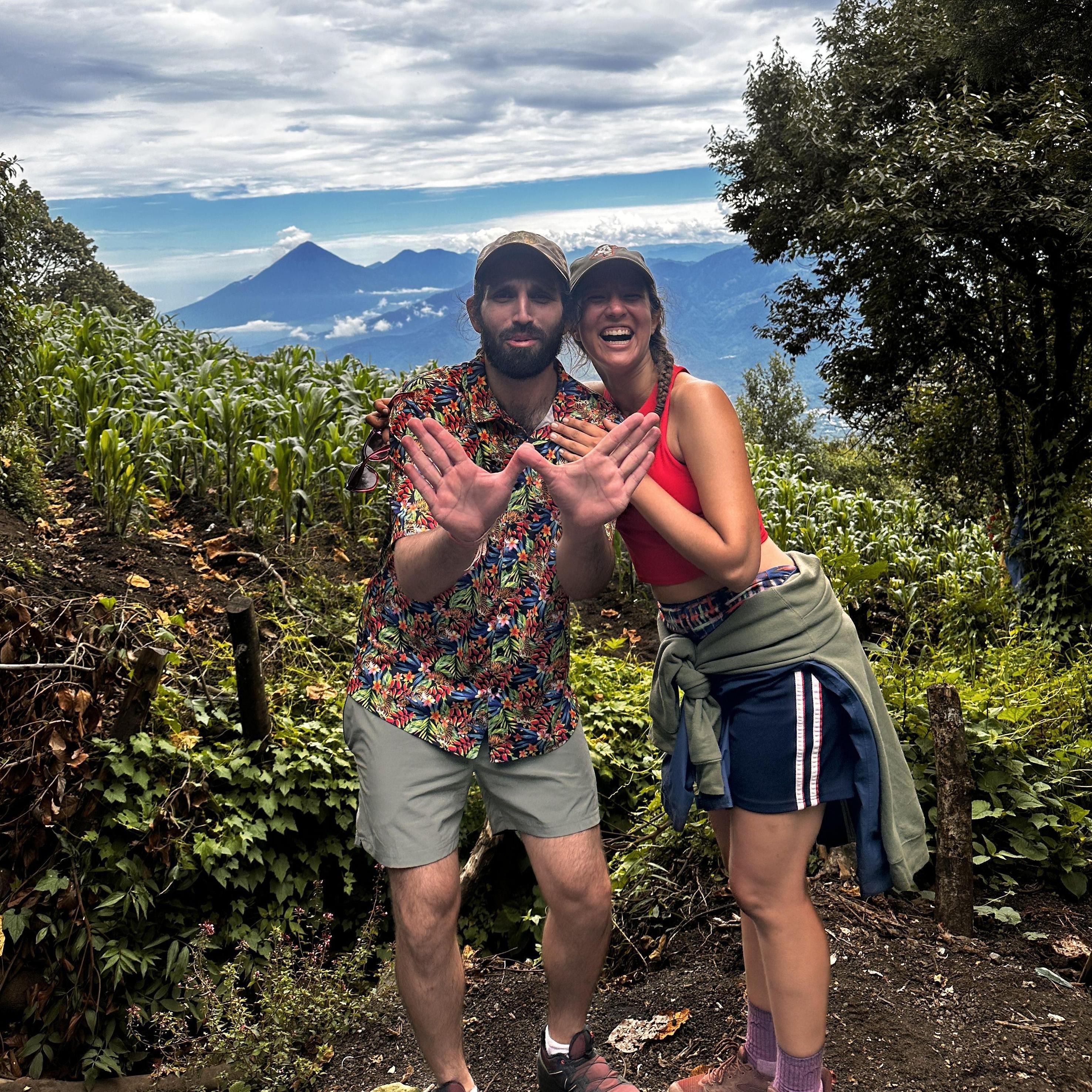 Hiking Volcan Acatenango in Guatemala.