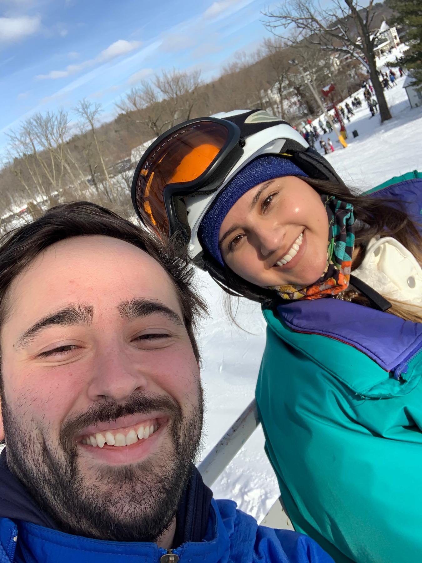 Dolores' first time skiing! Devil's Head, WI. Aged Evan 10 years.