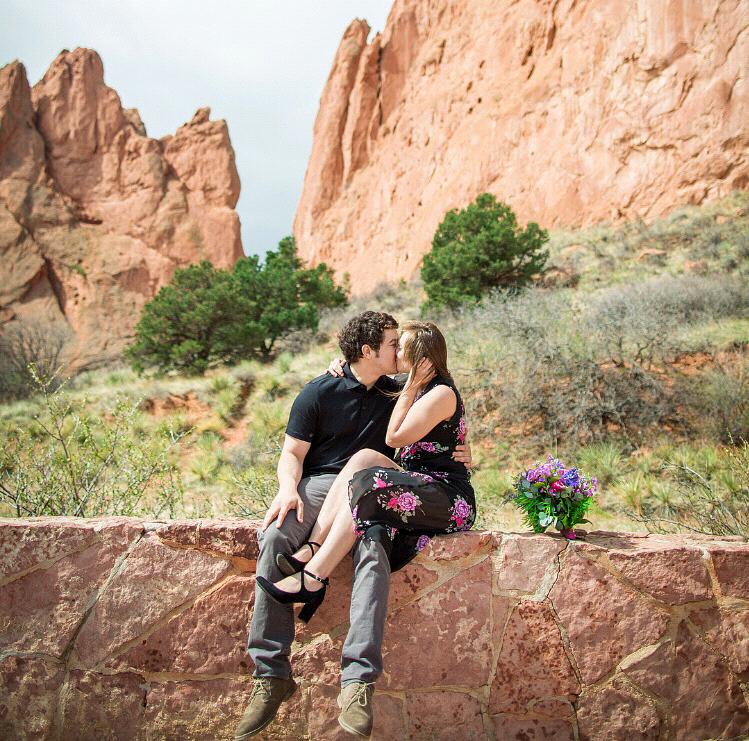 Engagement photo: Spring 2018, Garden of the Gods Park, Colorado