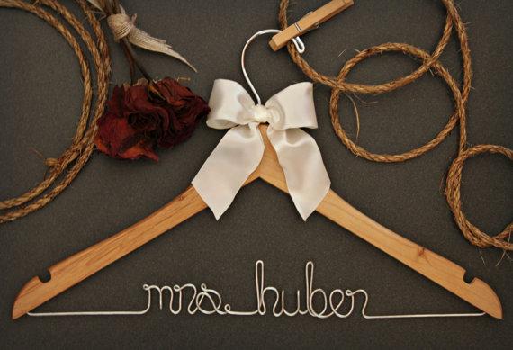Personalized Wedding Dress Hanger for bride- MRS.ROUSE