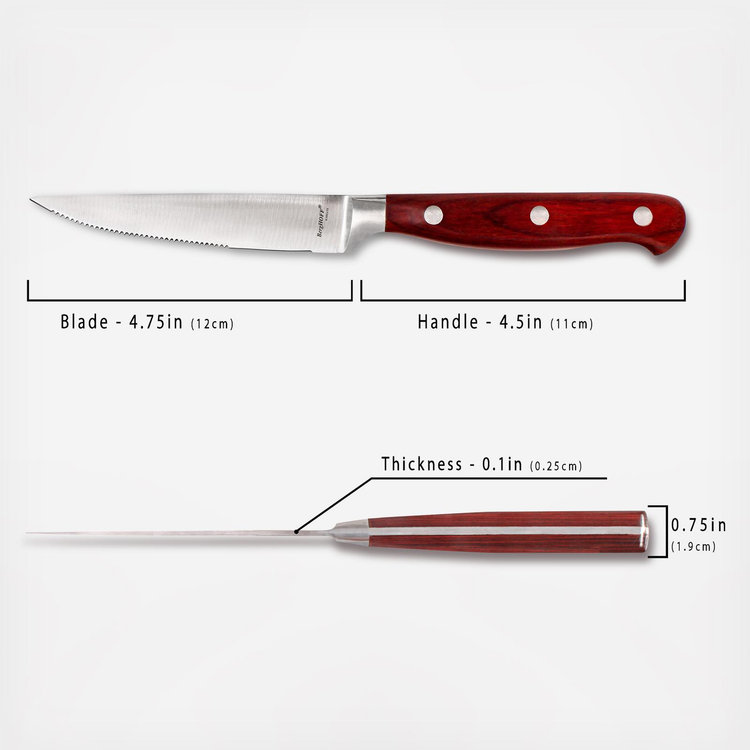 BergHOFF, Pakka Stainless Steel Steak Knife, Set of 4 | Zola