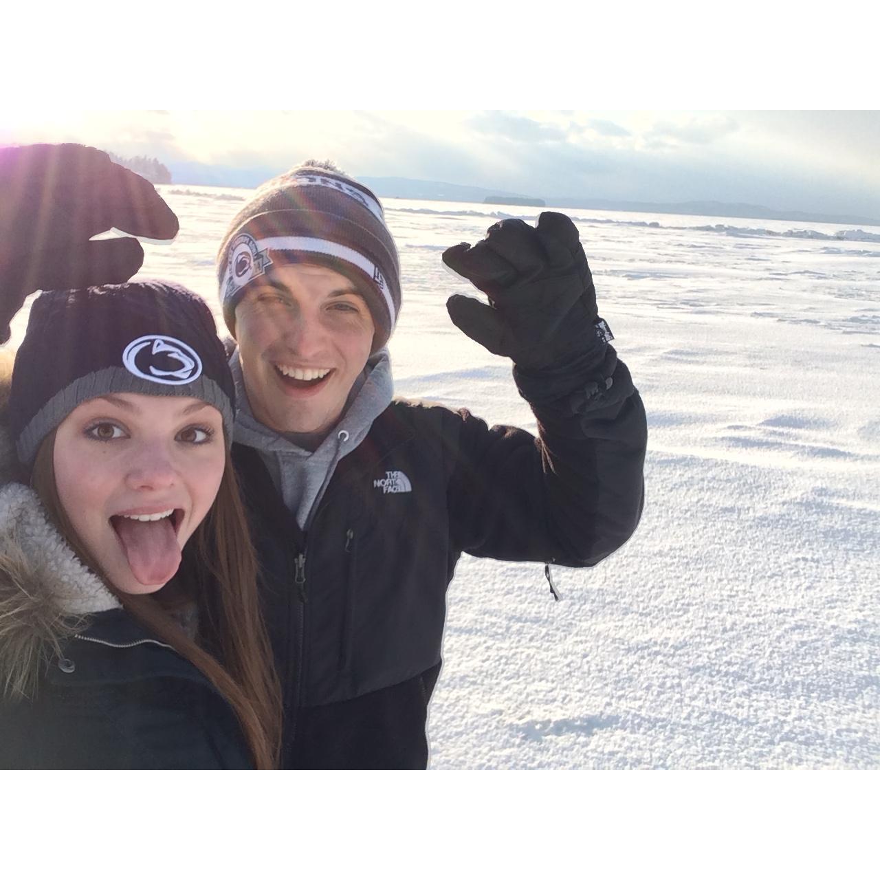 "Spring Break" in Vermont consisted of walking on a frozen lake
