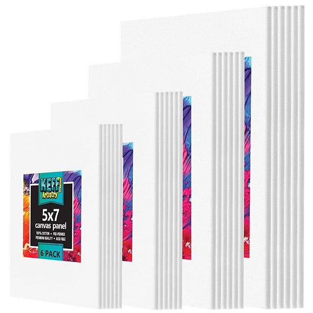 Canvas Boards for Painting, 24 Multipack Blank canvases for Painting, Painting Canvas for Acrylic, Oil, or Tempera Paint. Great Painting, Drawing & Art Supplies. Canvas Panels Set