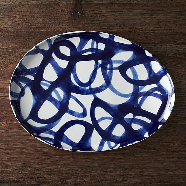 Crate and Barrel Como Swirl Platter