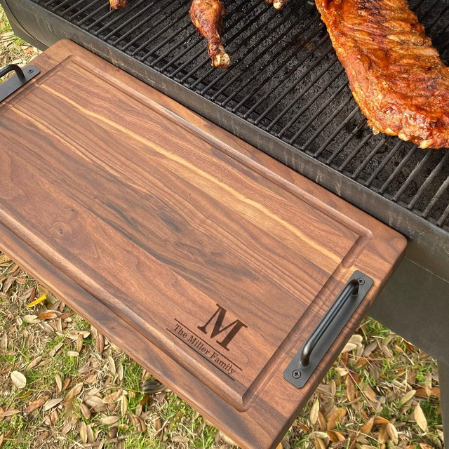 Large Cutting Board,BBQ Pit Accessory, Grilling Board, Pellet Smoker Board, Serving Tray, Mens Cutting Board