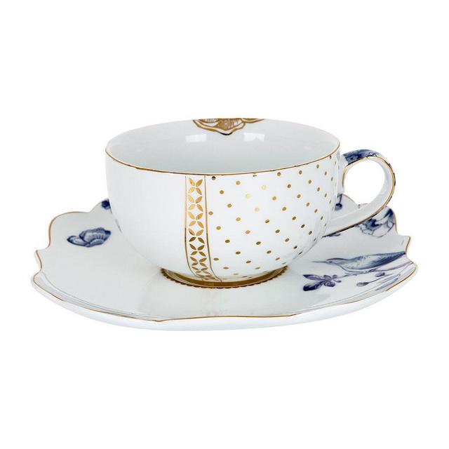 Royal White Teacup & Saucer