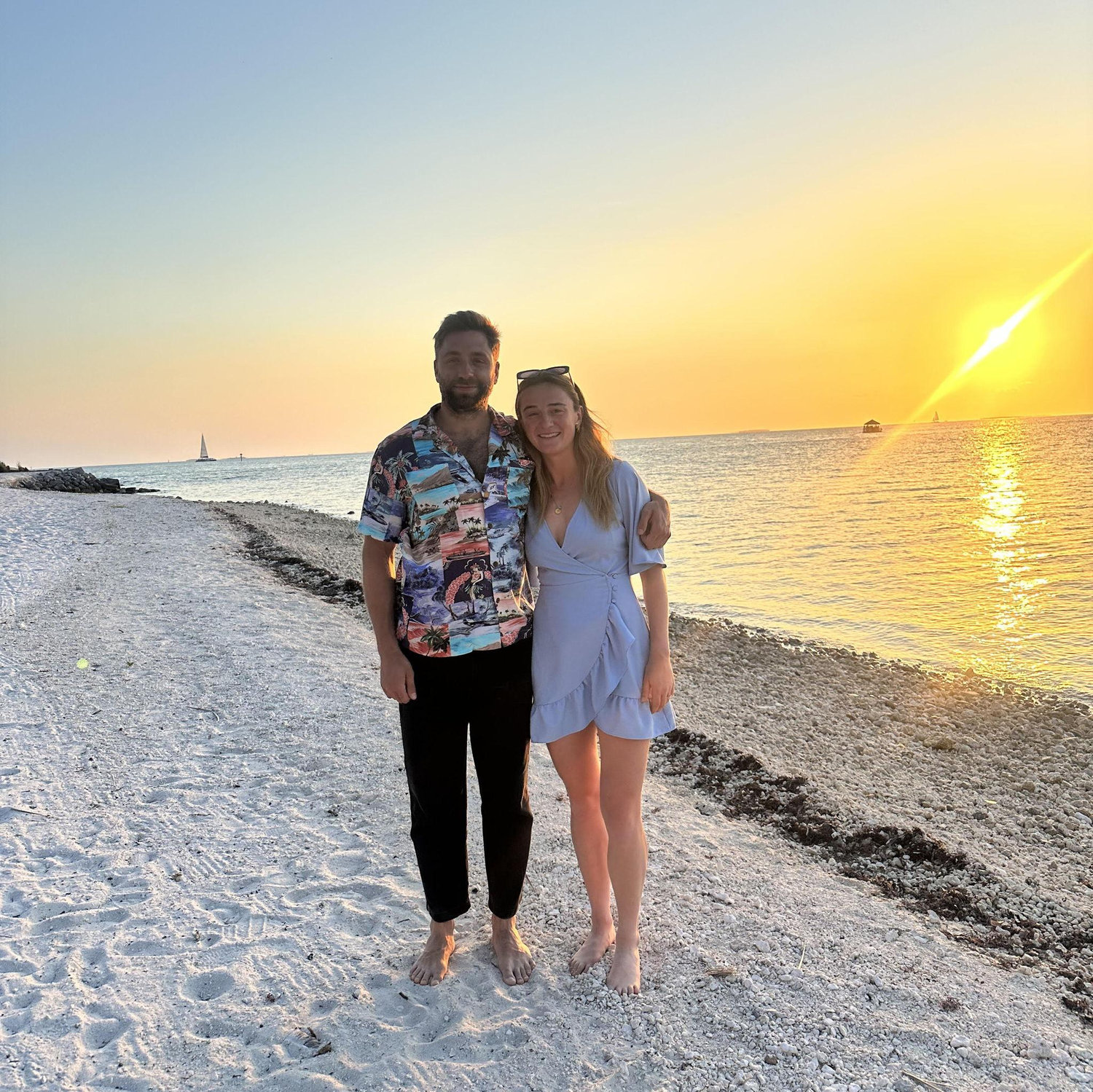 Don't let this picture fool you, this was our only nice dinner in the Keys.