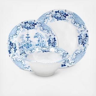 Cambridge Rose 12-Piece Melamine Dinnerware Set, Service for 4