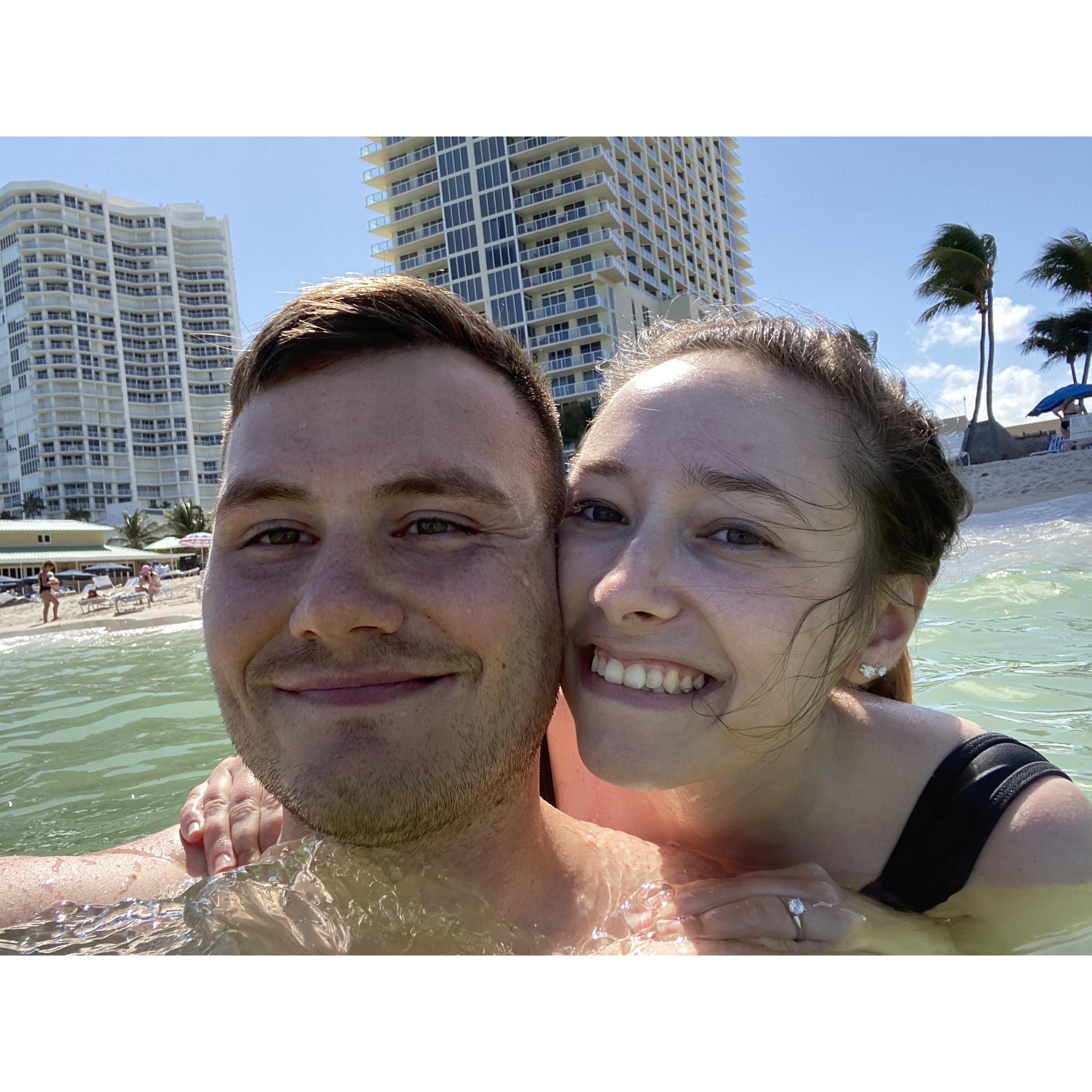 First day as an engaged couple