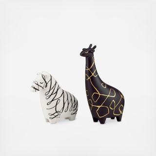 Woodland Park Zebra & Giraffe Salt & Pepper Set