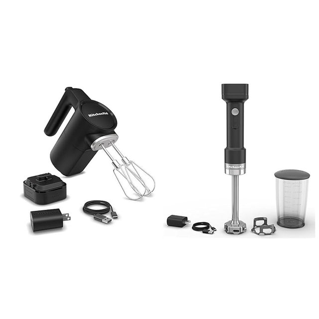 KitchenAid GoTM Cordless Hand Mixer & Blender Bundle - 12V Battery, 60 Min Run Time Hand Mixer, 30 Min Blender