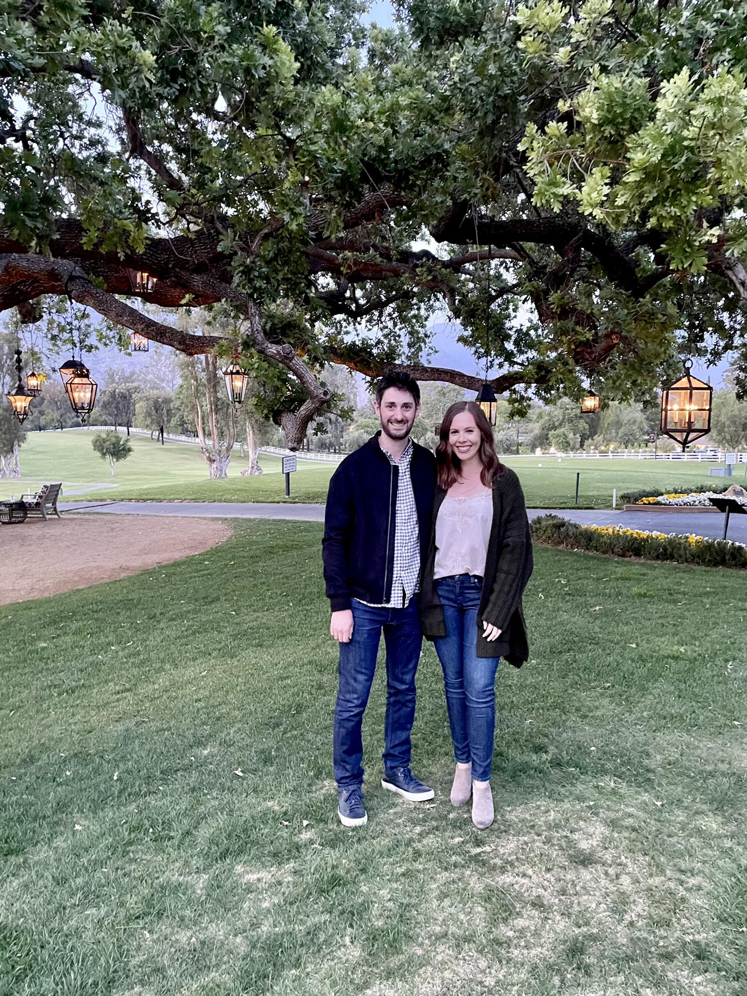 Our first trip to Ojai, CA. About a year and a half later, Eric proposed under this same tree.