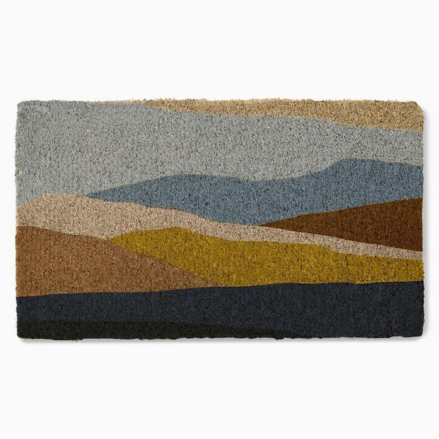 Painted Landscape Doormat, 18"x30", Silver Mist