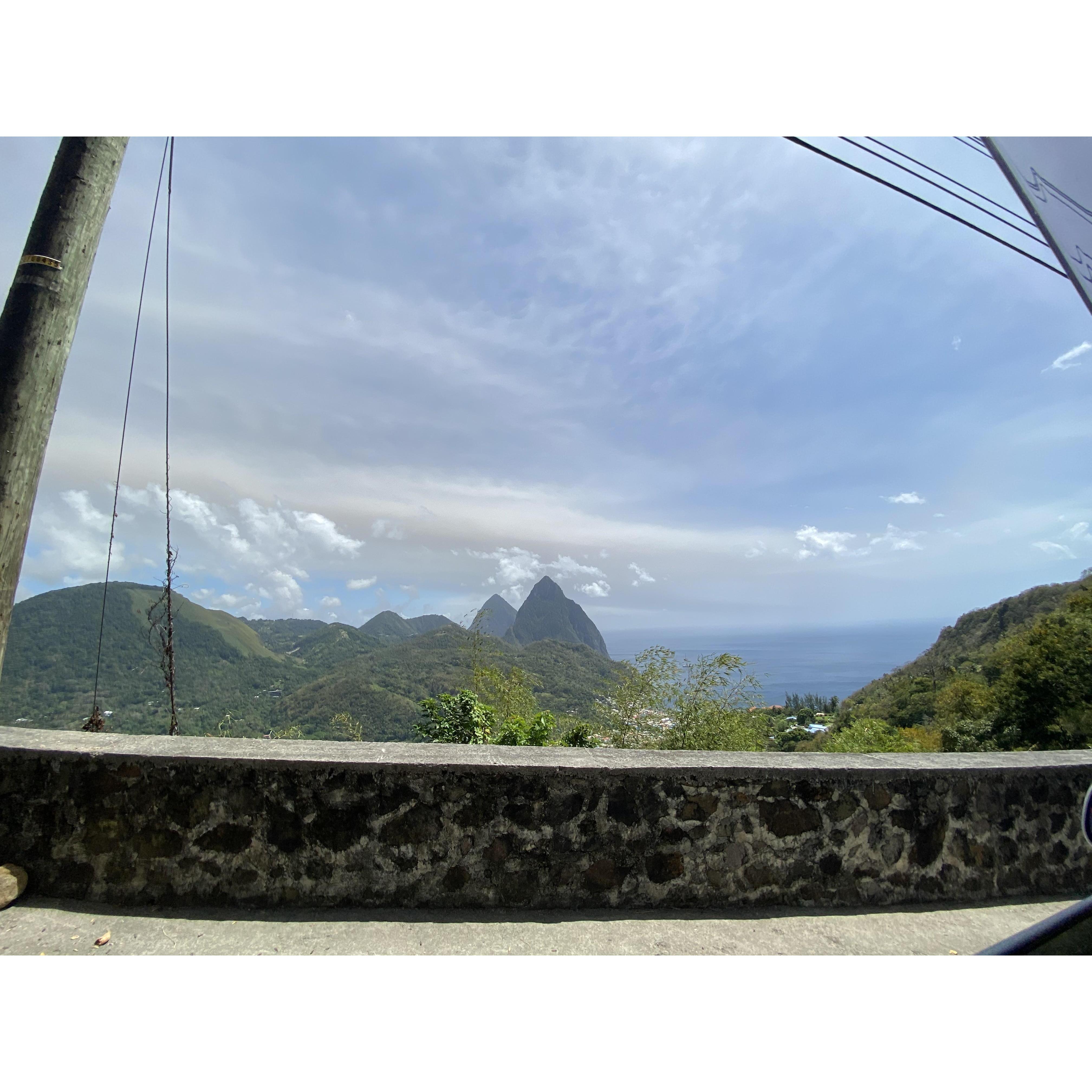 wedding day. On the way to the Grand Titons. 1.5 hours away on very windey roads from the North to the South.