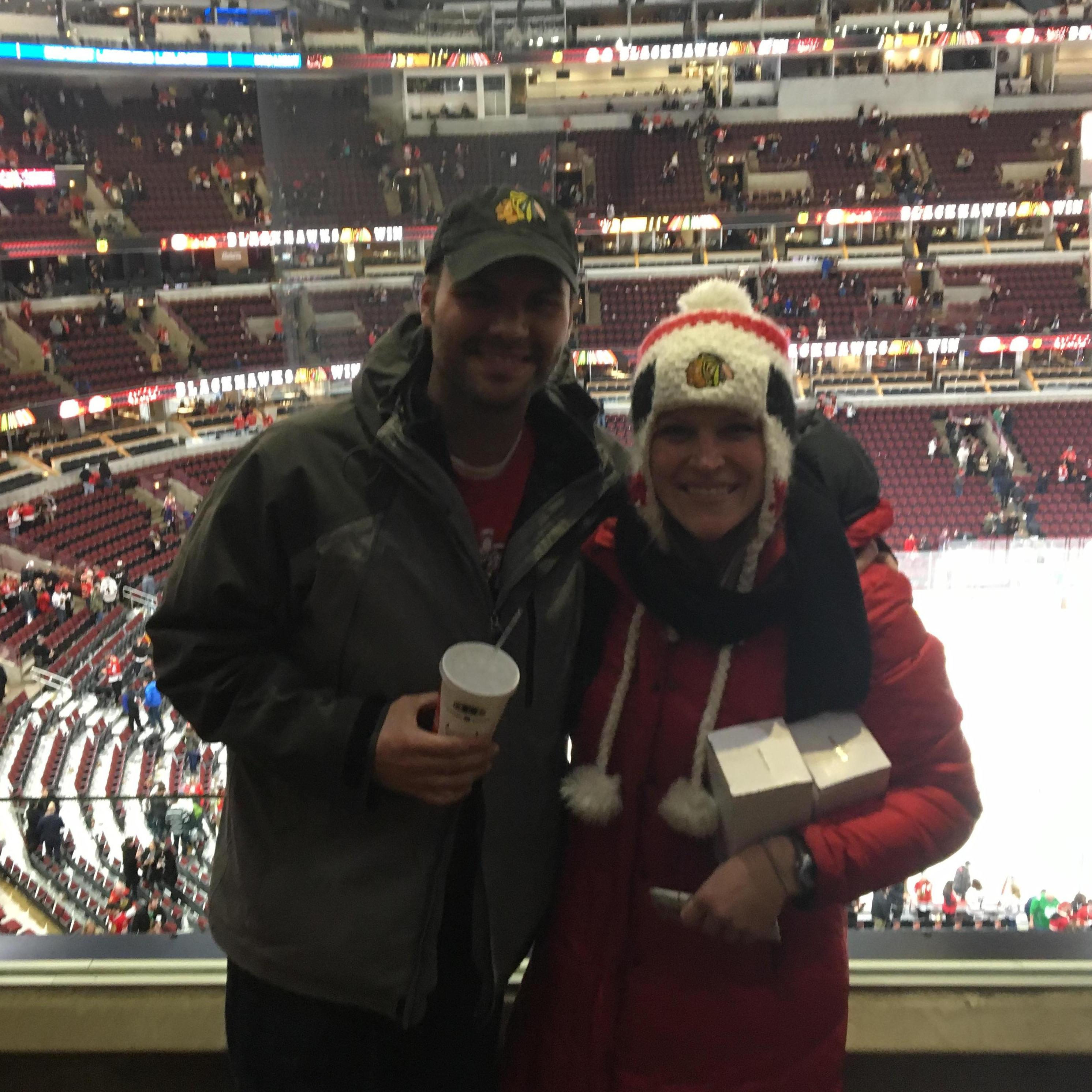 Zach's first Blackhawks game! December 2017
