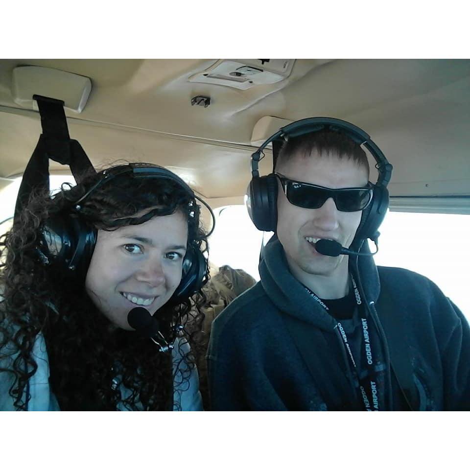 One of our first times going flying together.