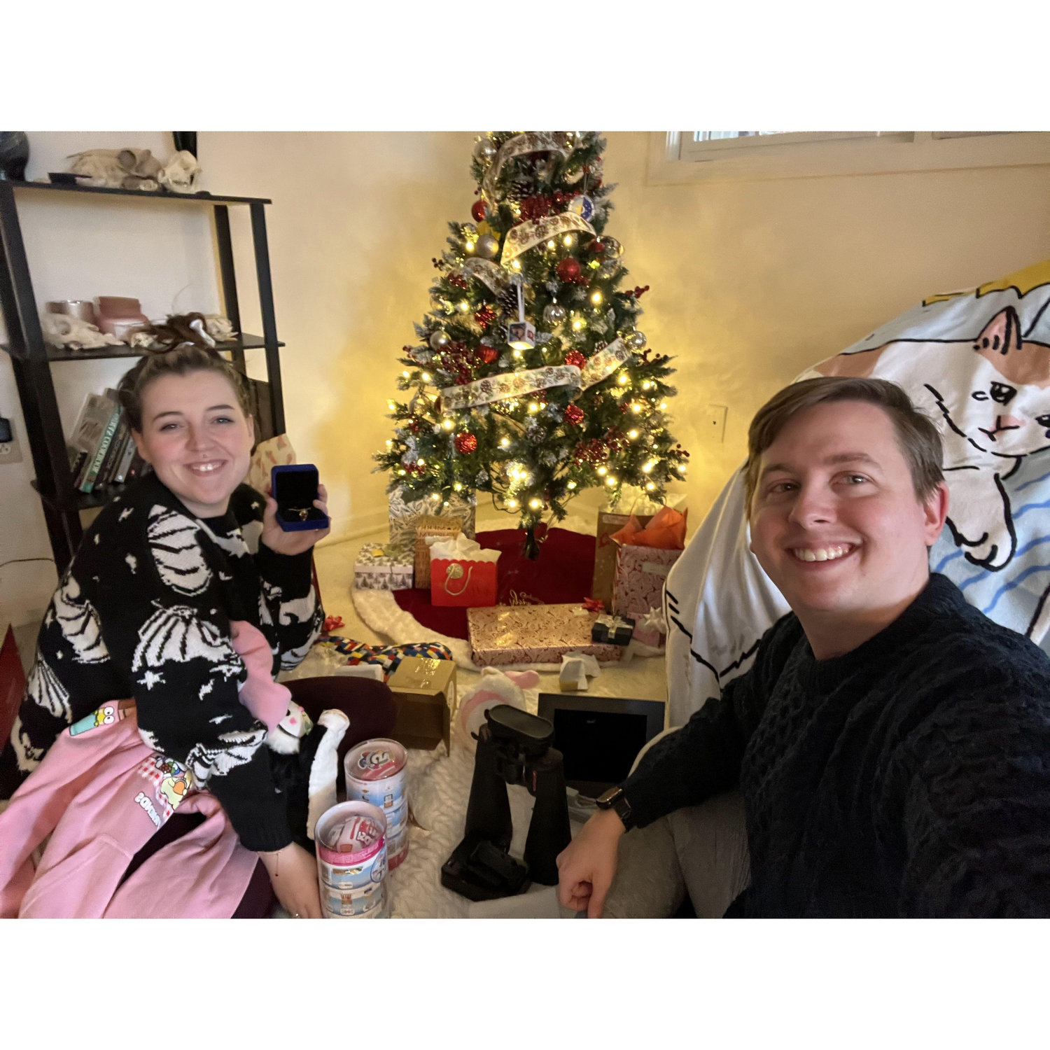 Traditional Christmas selfie